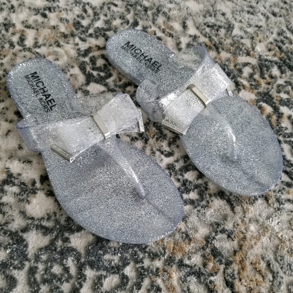 michael kors clear jelly sandals